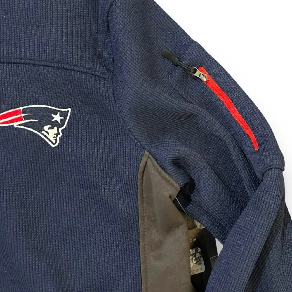 NWT New England Patriots NFL Team Apparel 1/4 Zip Size Medium Pullover Sweater - Picture 3 of 8